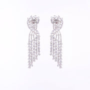 Opal Touch - Graceful Green-White Earrings - Earrings