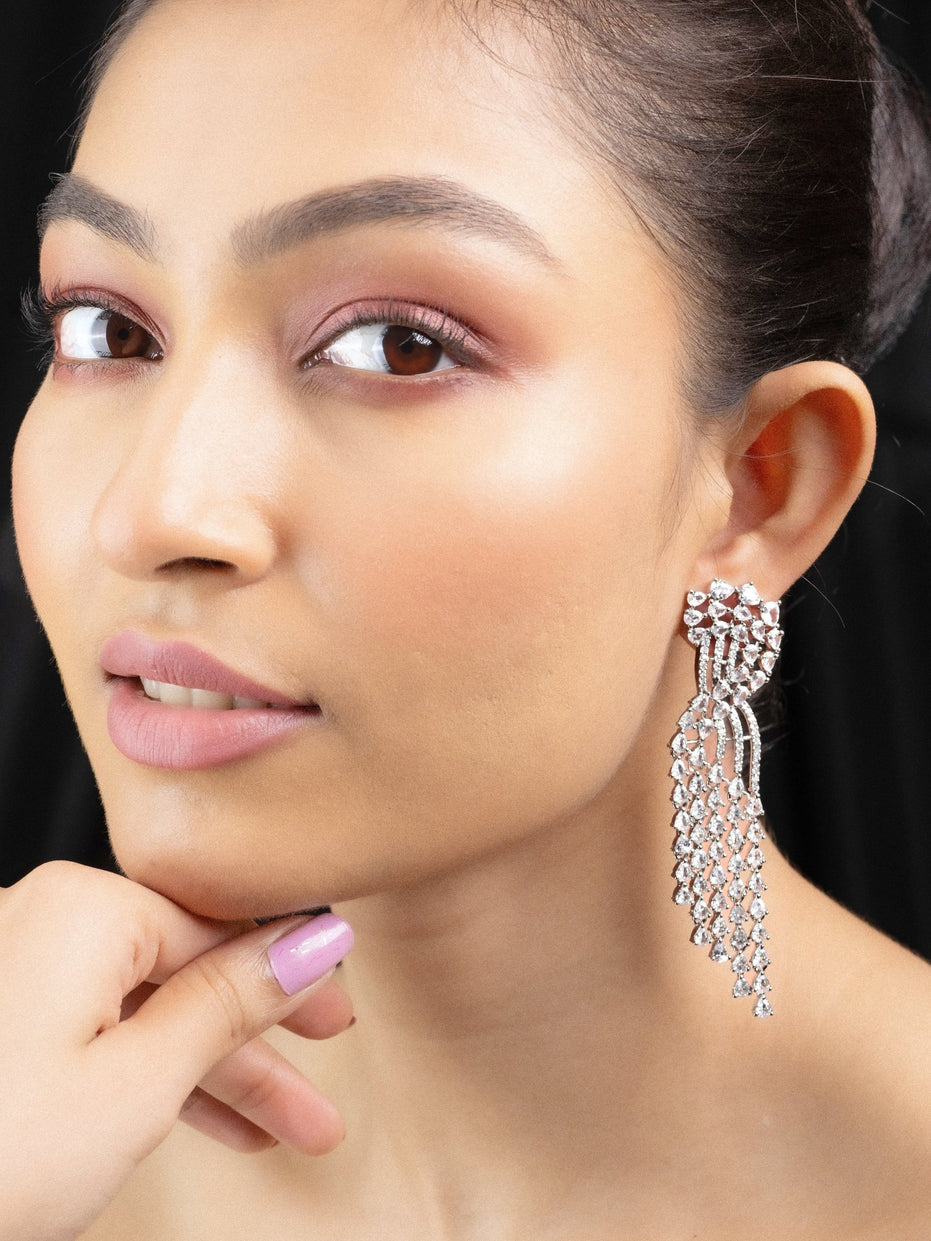 Graceful Green - White Earrings - Opal Touch