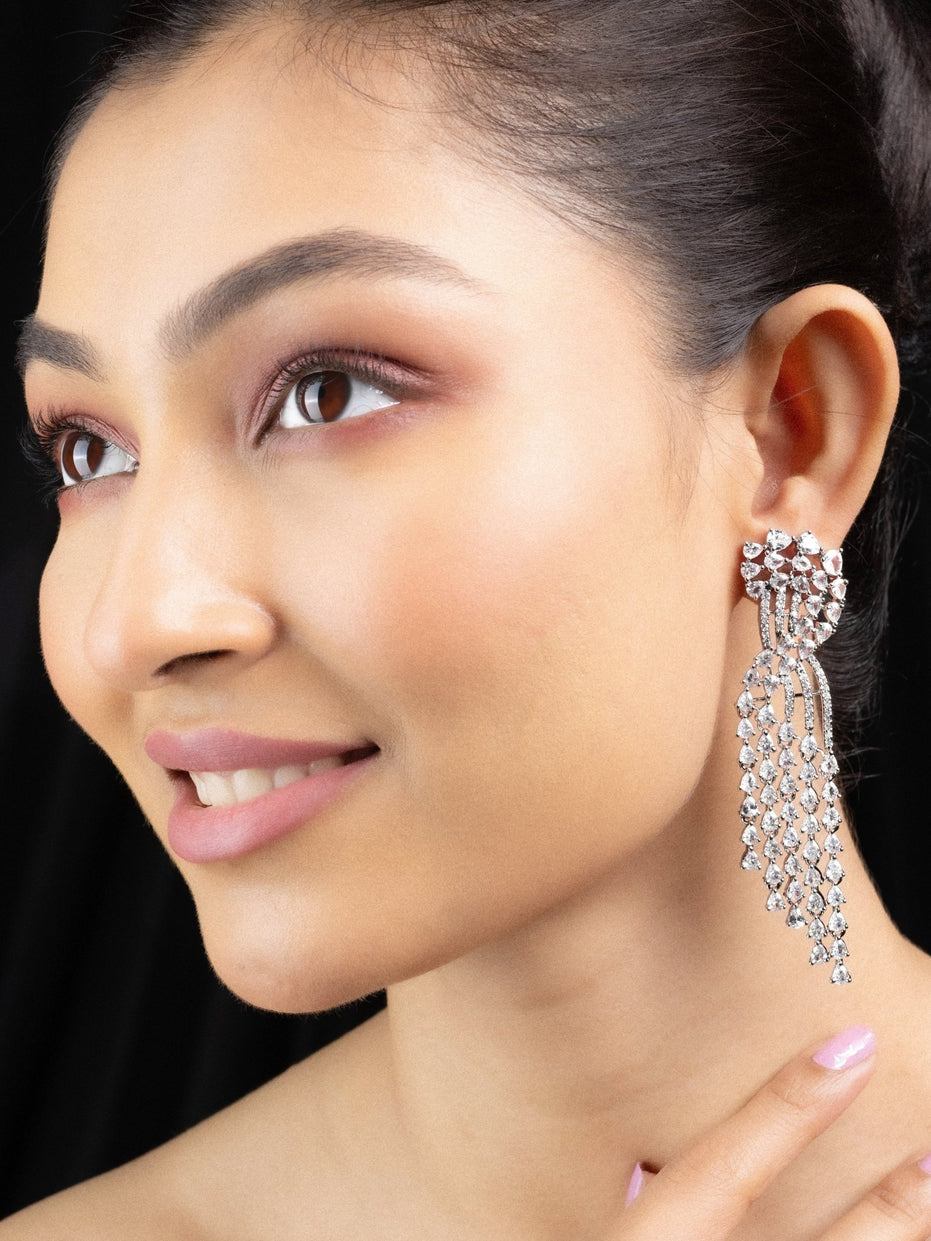 Graceful Green - White Earrings - Opal Touch