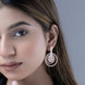 Graceful White Rose Gold Earrings - Opal Touch