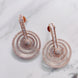 Opal Touch - Graceful White Rose Gold Earrings - Earrings