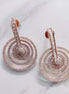 Opal Touch - Graceful White Rose Gold Earrings - Earrings