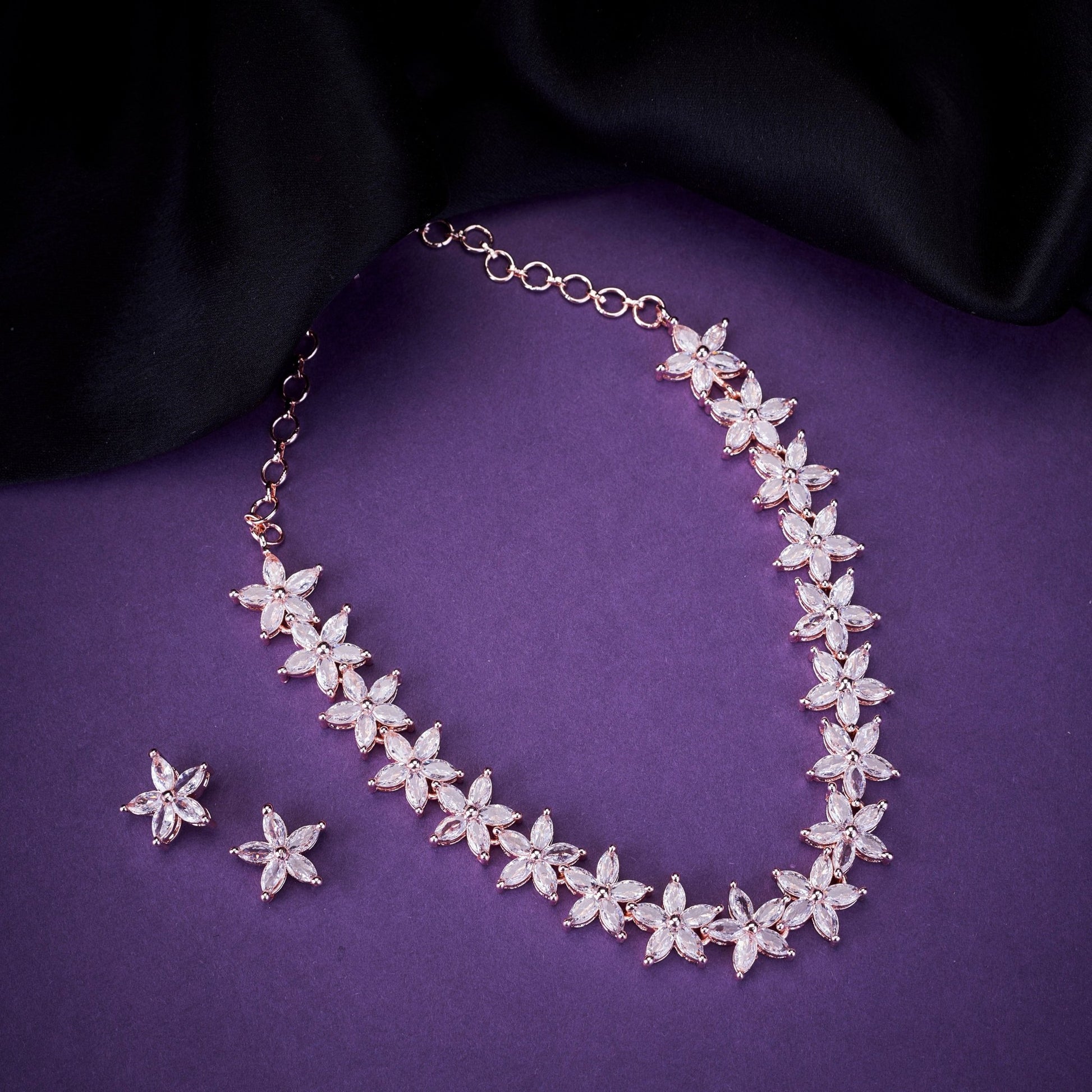 Opal Touch - Graceful White Rose Necklace - Necklace