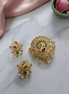 Grand Peacock Golden Locket Set - Opal Touch