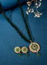 Necklace - Green Beaded Kundan Necklace and Earring Set - Opal Touch