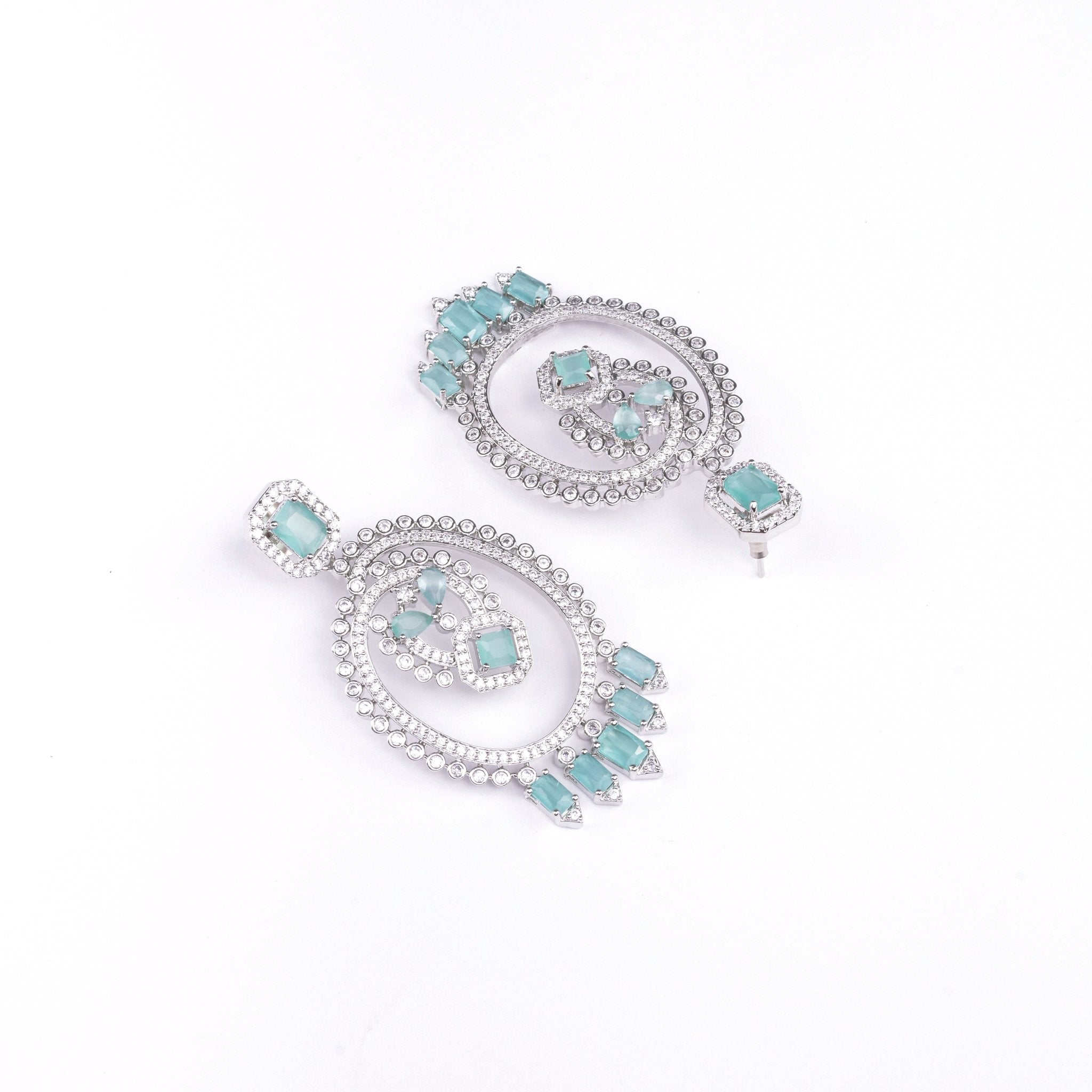 Opal Touch - Green Cascade Studs - Earrings