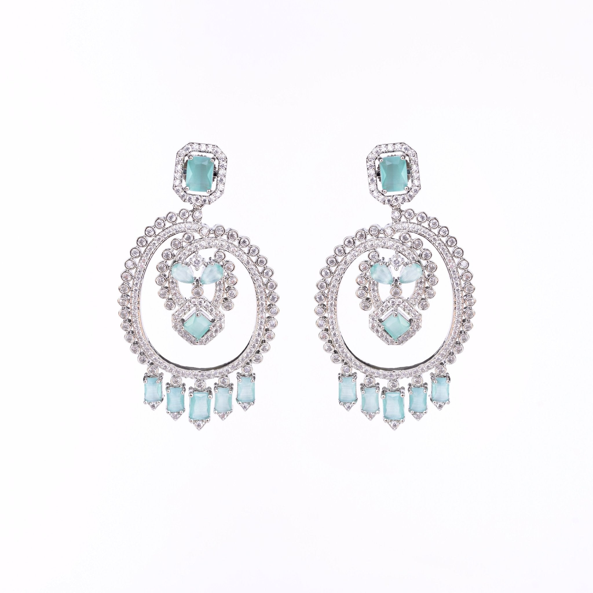 Opal Touch - Green Cascade Studs - Earrings