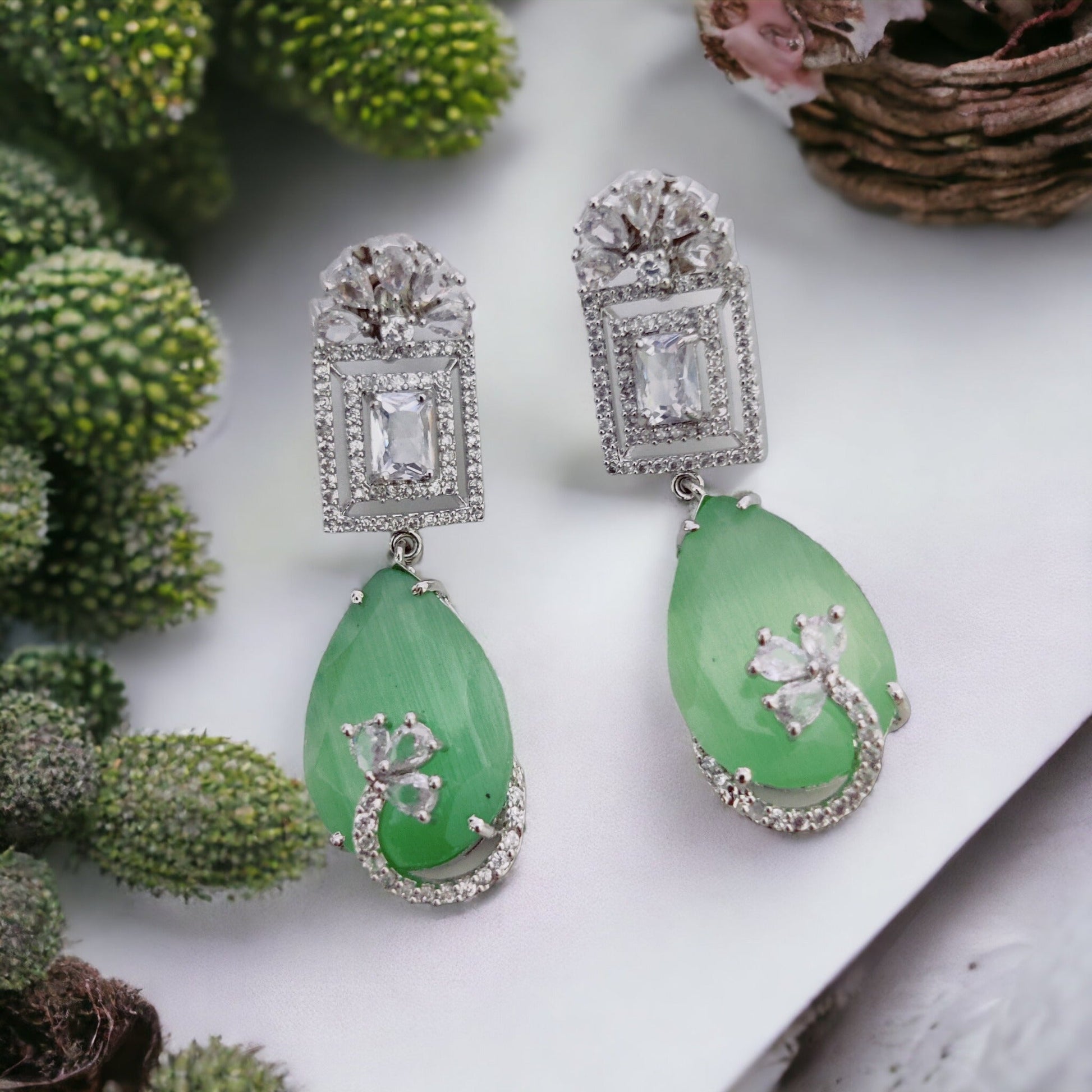 Opal Touch - Green Enchantment Earrings - Earrings