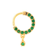 Opal Touch - Green Gold Nose Pin - Nose pin