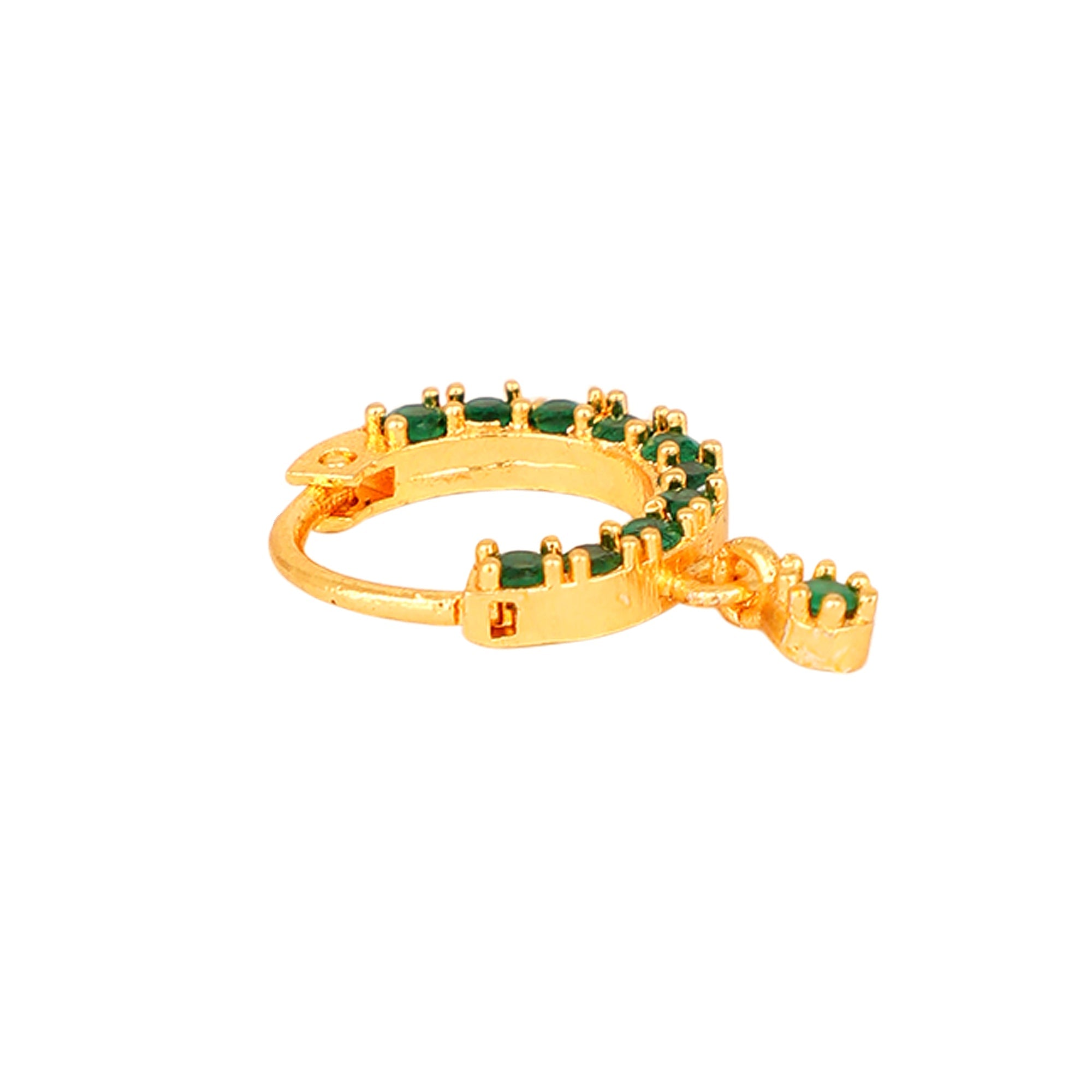 Opal Touch - Green Gold Nose Pin - Nose pin