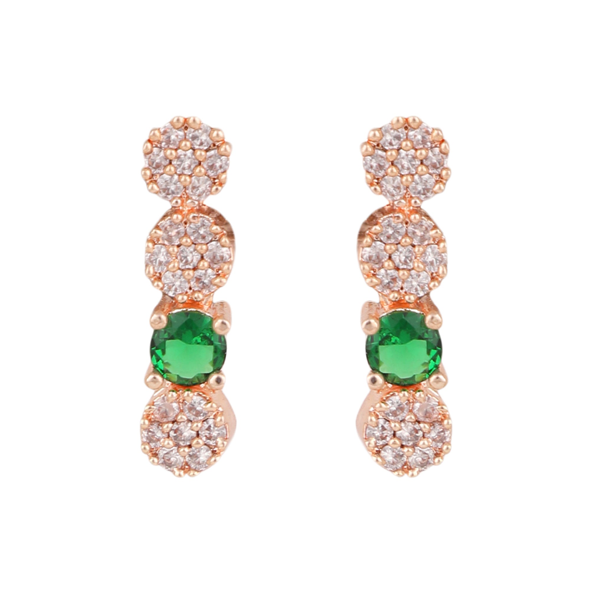 Opal Touch - Green-White Leaf Necklace -
