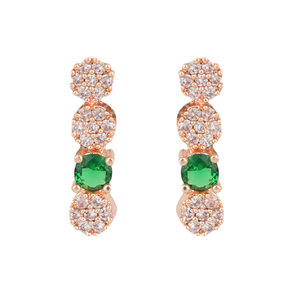 Opal Touch - Green-White Leaf Necklace -