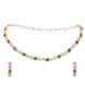 Opal Touch - Green-White Leaf Necklace -
