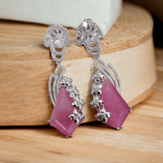 Opal Touch - Grey Elegance Earrings - Earrings