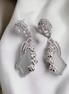 Opal Touch - Grey Elegance Earrings - Earrings
