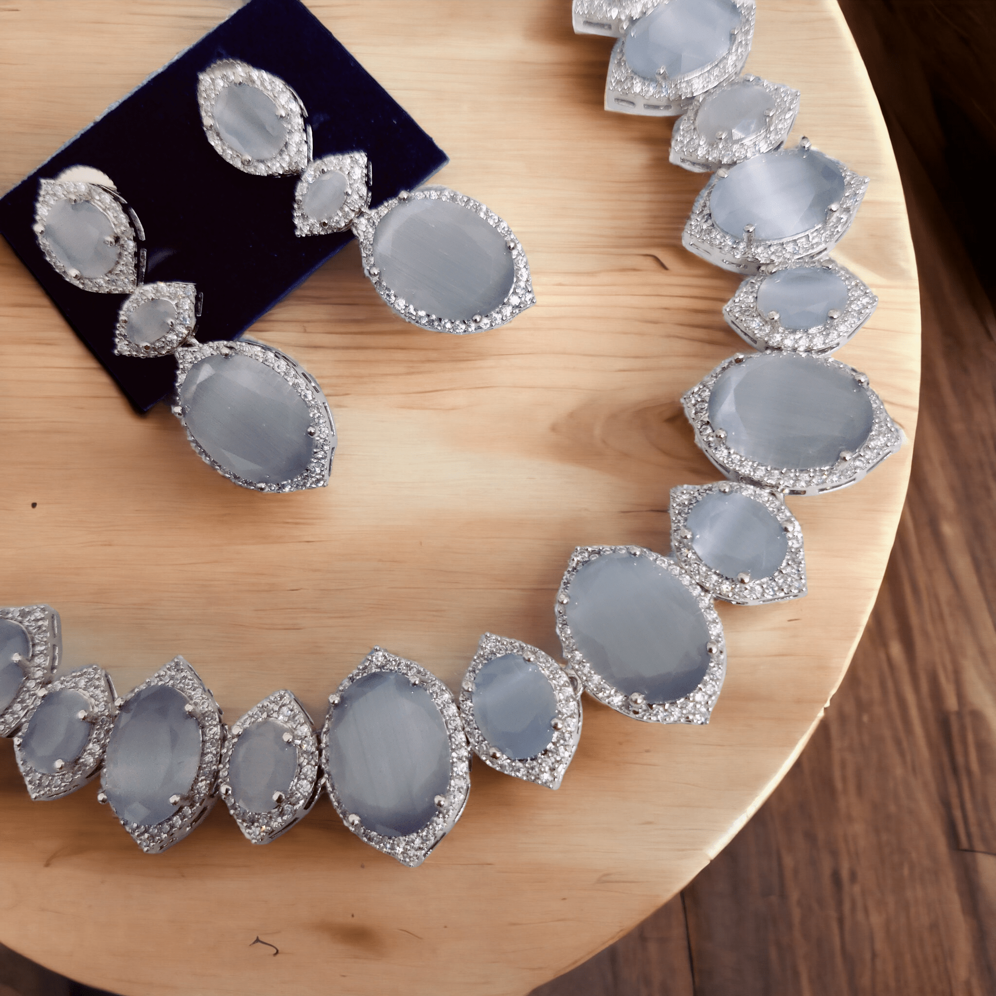 Opal Touch - Grey Elegance Necklace in Rhodium - Necklace