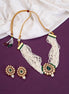 Necklace - Gulbahar Kundan Gold Plated Necklace Set - Opal Touch