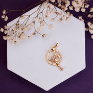 Nose Pin - Half - moon Gold Plated Nose Pin - Opal Touch