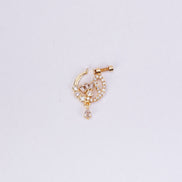 Nose Pin - Half - moon Gold Plated Nose Pin - Opal Touch