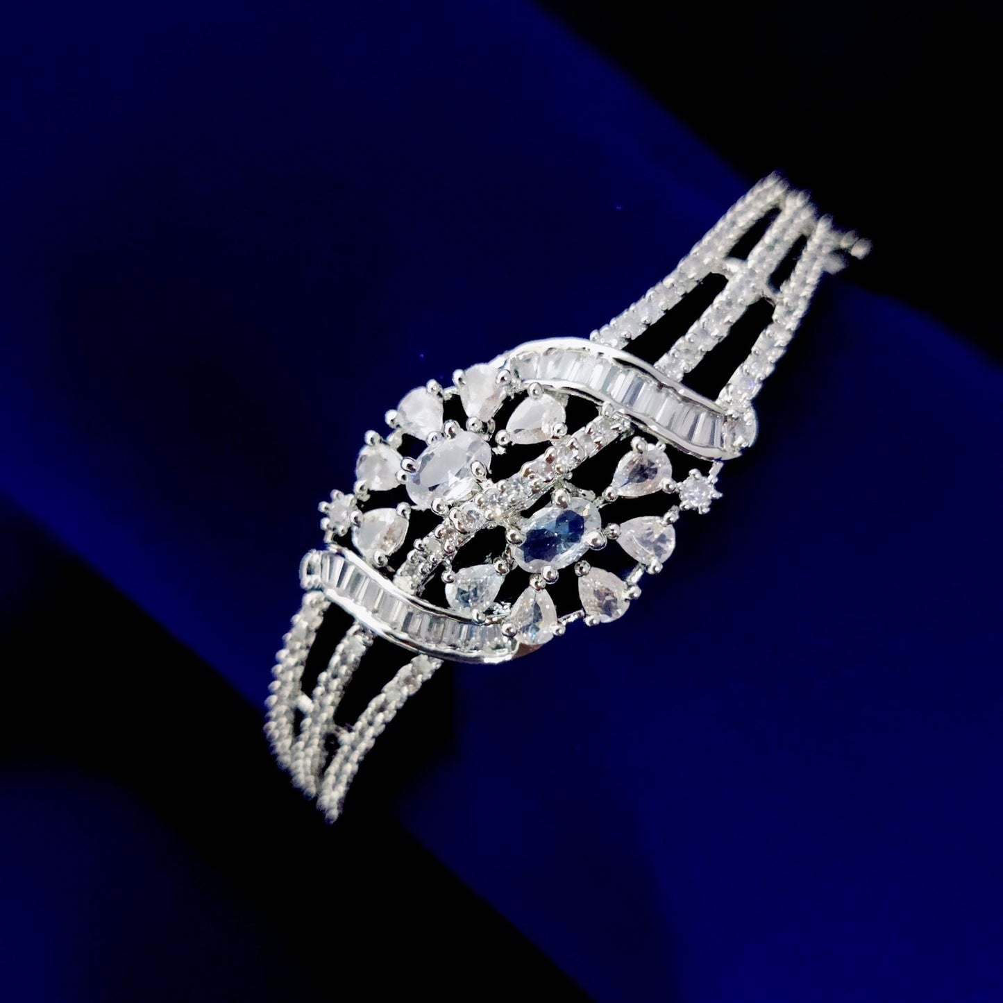 Opal Touch - Harmonious White Rhodium Bracelet - Bracelets