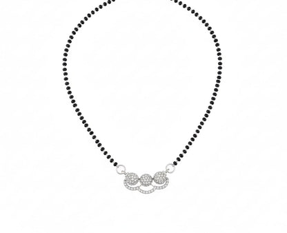 Harmony Trail Rhodium Mangalsutra - Opal Touch