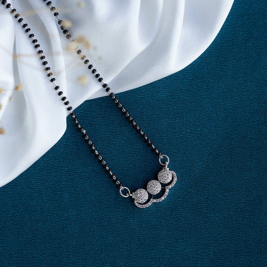 Mangalsutra - Harmony Trail Rhodium Mangalsutra - Opal Touch