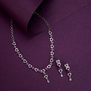 Necklace - Hearts Adorn Necklace Set - Opal Touch