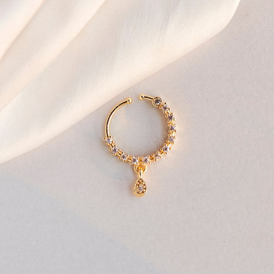 Nose Pin - Heritage Gleam Gold Plated CZ Nose Pin - Opal Touch