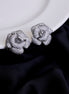 Studs - Imperial Crystal Floral Studs in Rhodium - Opal Touch