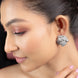 Studs - Imperial Crystal Floral Studs in Rhodium - Opal Touch