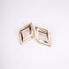 Earrings - Imperial Diamond Shaped Gold Plated Earrings - Opal Touch