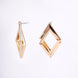 Earrings - Imperial Diamond Shaped Gold Plated Earrings - Opal Touch