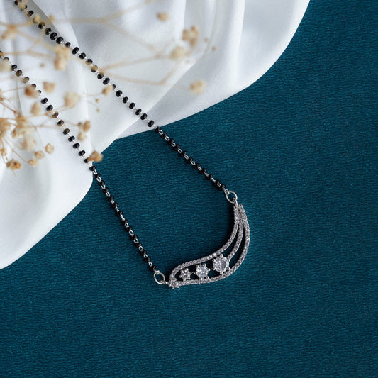 Mangalsutra - Infinity Gleam Rhodium Mangalsutra - Opal Touch