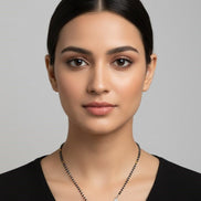 Infinity Gleam Rhodium Mangalsutra - Opal Touch