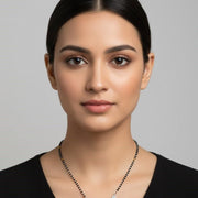 Infinity Gleam Rhodium Mangalsutra - Opal Touch