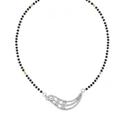Infinity Gleam Rhodium Mangalsutra - Opal Touch