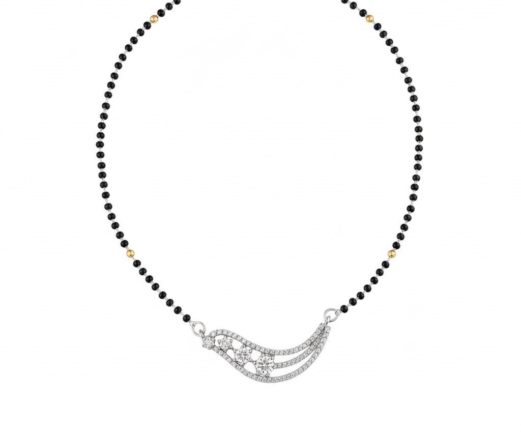 Infinity Gleam Rhodium Mangalsutra - Opal Touch