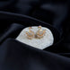 Studs - Intricate Red White Golden Studs - Opal Touch
