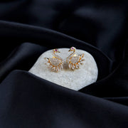 Studs - Intricate Red White Golden Studs - Opal Touch