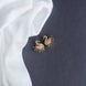 Studs - Intricate Red White Golden Studs - Opal Touch