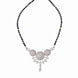 Intricate White Rhodoum Mangalsutra - Opal Touch