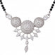 Intricate White Rhodoum Mangalsutra - Opal Touch