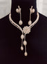 Opal Touch - Ivory Elegance Necklace with Rose Gold Accent - Necklace