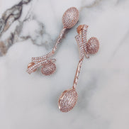 Opal Touch - Ivory Elegance Necklace with Rose Gold Accent - Necklace