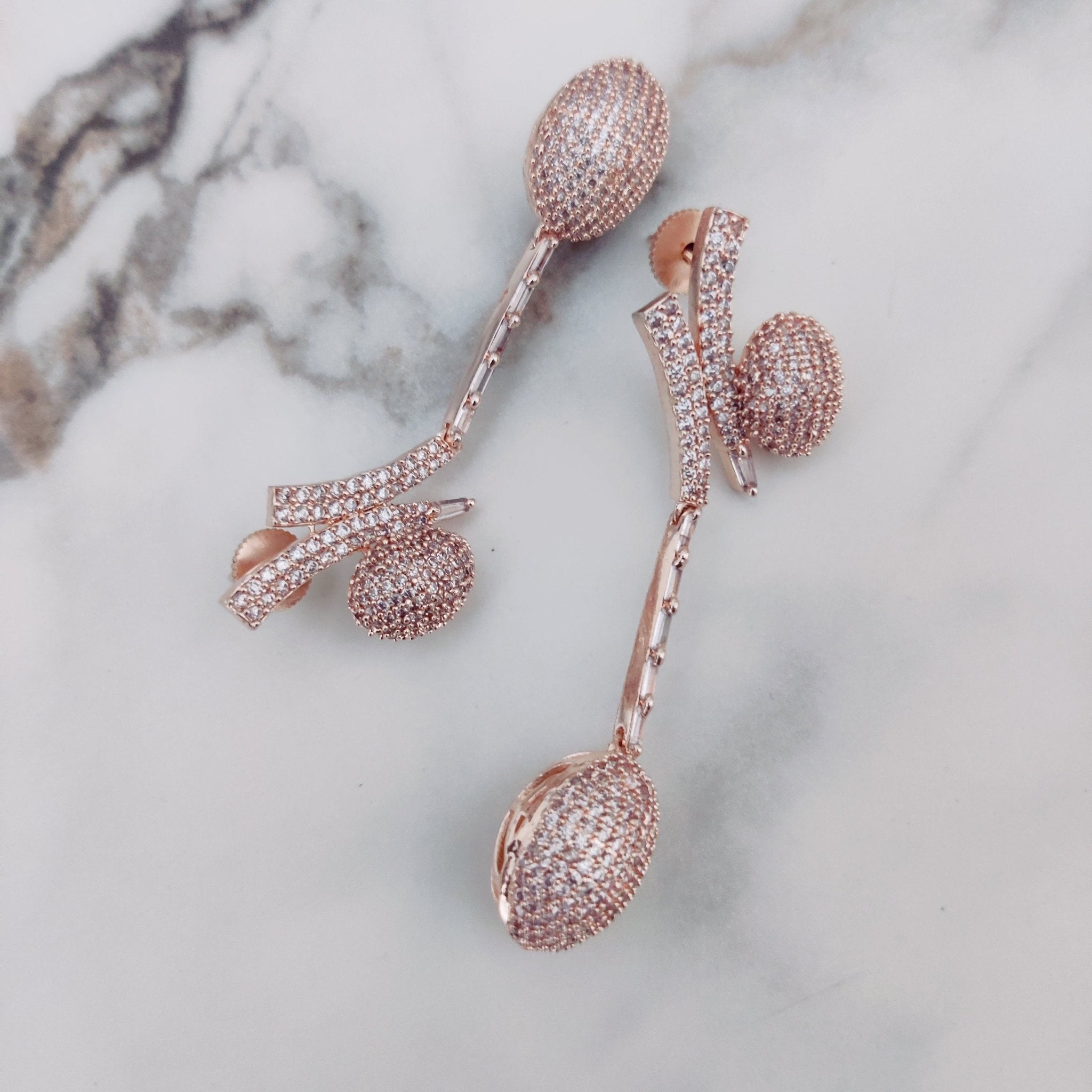Opal Touch - Ivory Elegance Necklace with Rose Gold Accent - Necklace