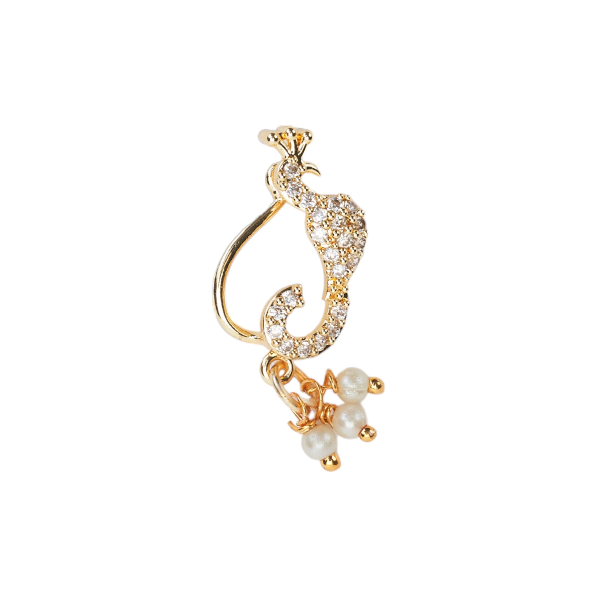 Opal Touch - Ivory Luster Opal Nose Pin - Nose Pin
