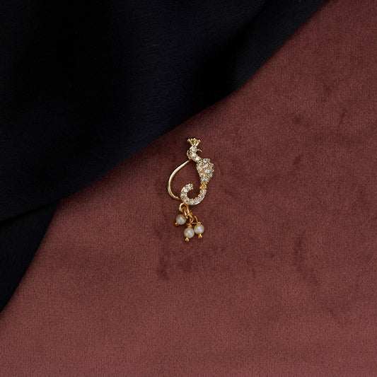 Opal Touch - Ivory Luster Opal Nose Pin - Nose Pin