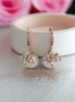 Opal Touch - Ivory Radiance Earrings in Rose Gold White - Earrings