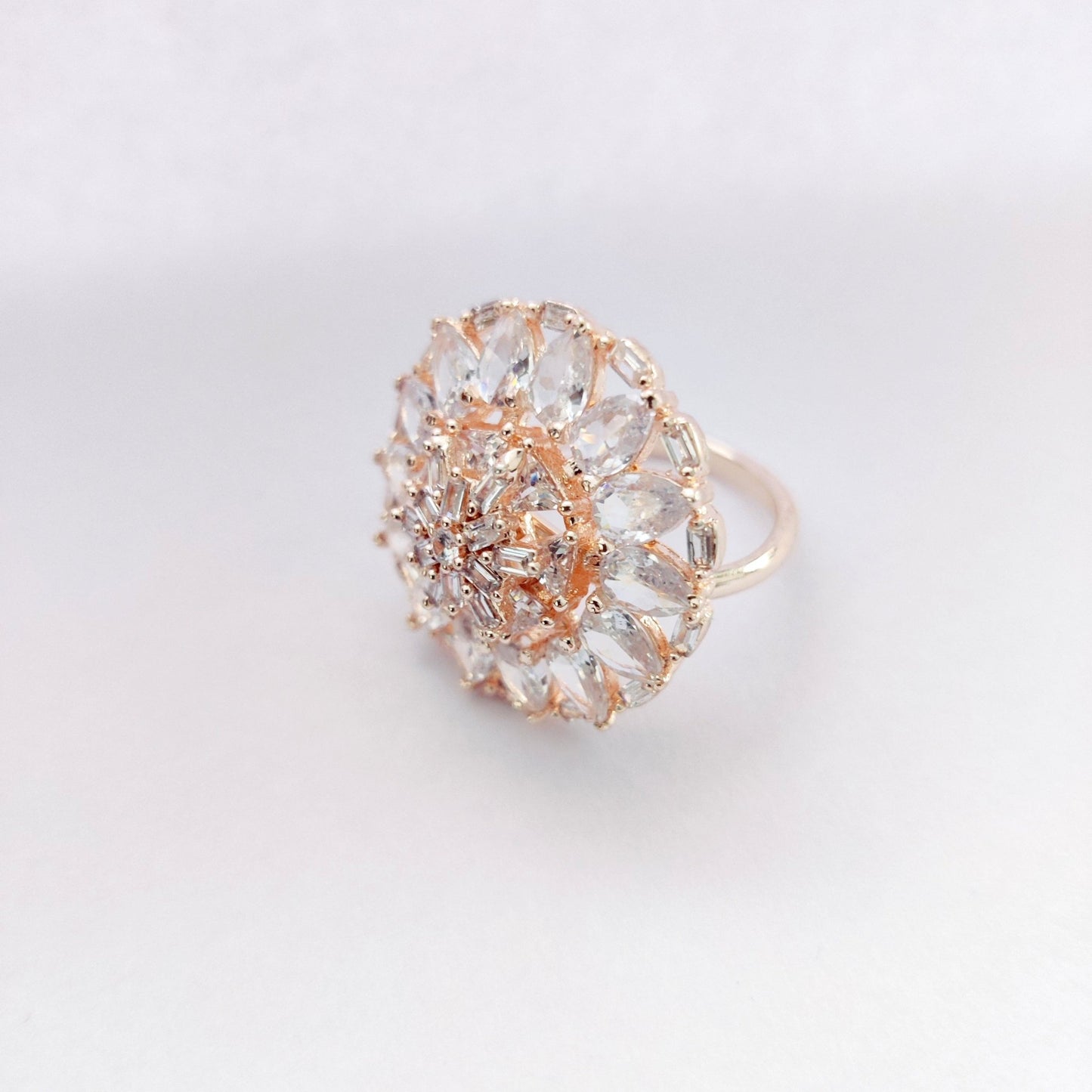 Opal Touch - Ivory Whispers Rose Gold Ring - Ring