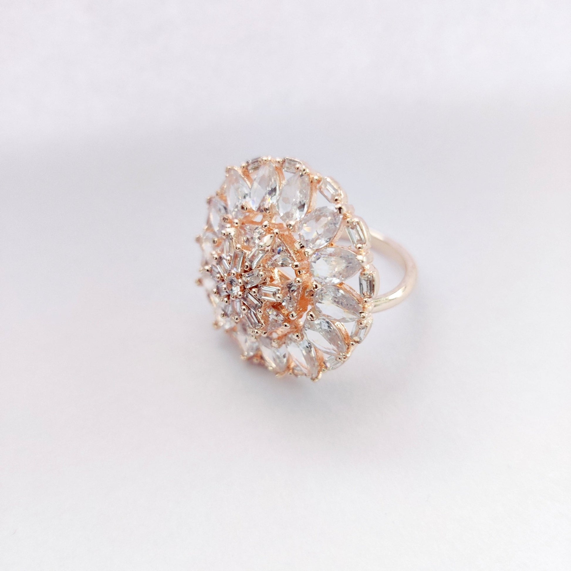 Opal Touch - Ivory Whispers Rose Gold Ring - Ring